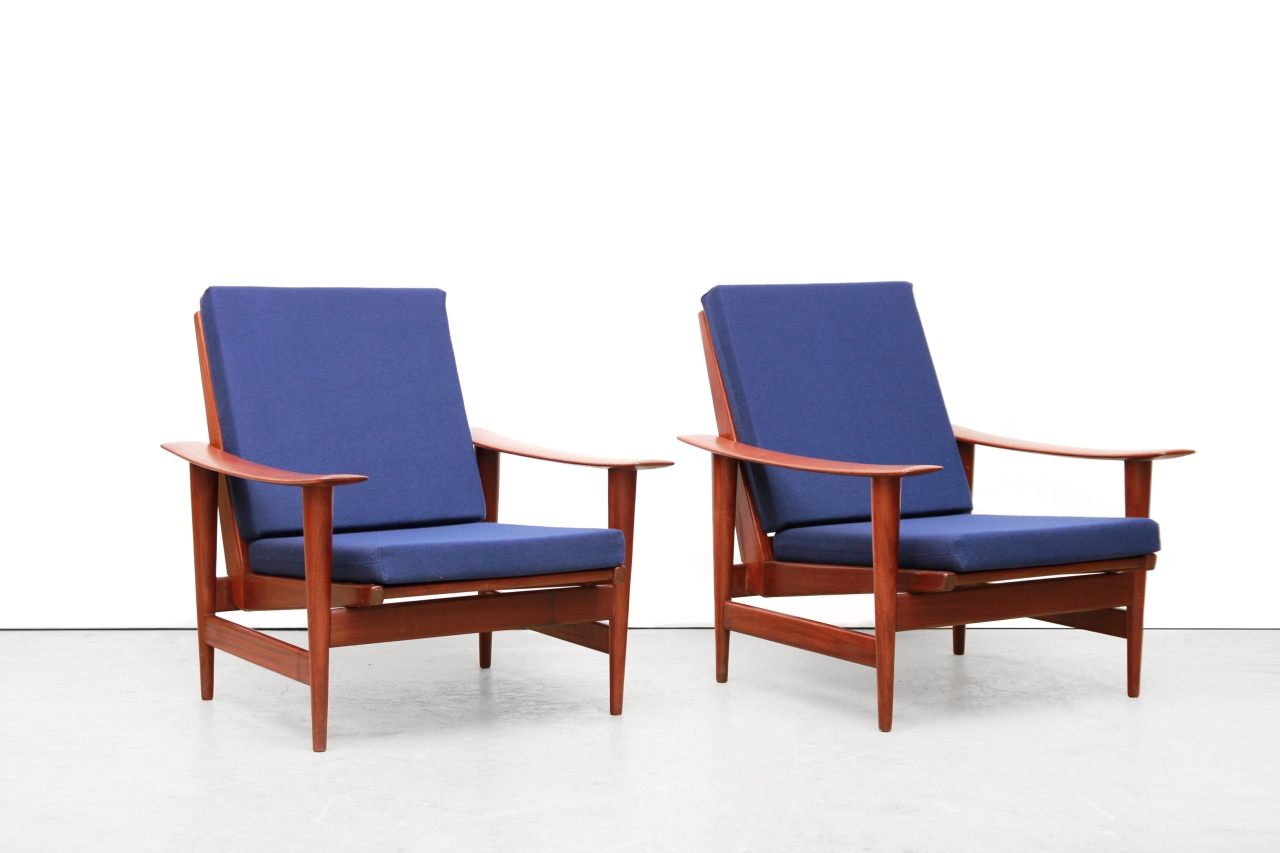Wonderbaar Twee teakhouten Scandinavische design fauteuils | VAN ONS DO-06